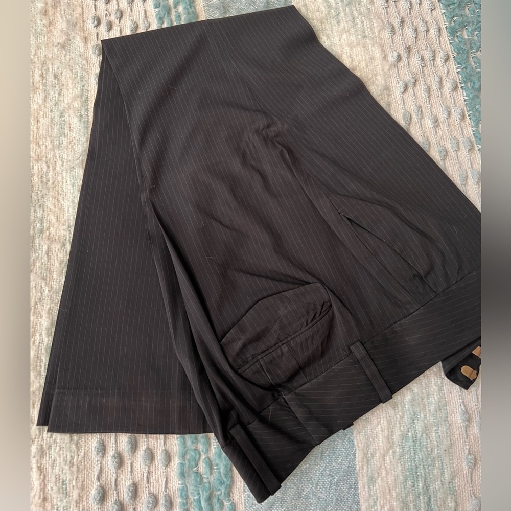 ANN TAYLOR Navy Blue Pinstriped Pants
